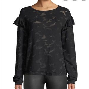 NWT Generation Love Burnout Black Sweatshirt XS